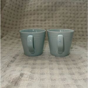 Set of 2 Royal Doulton, Gordon Ramsay Maze Light Blue Ceramic Coffee Mugs,